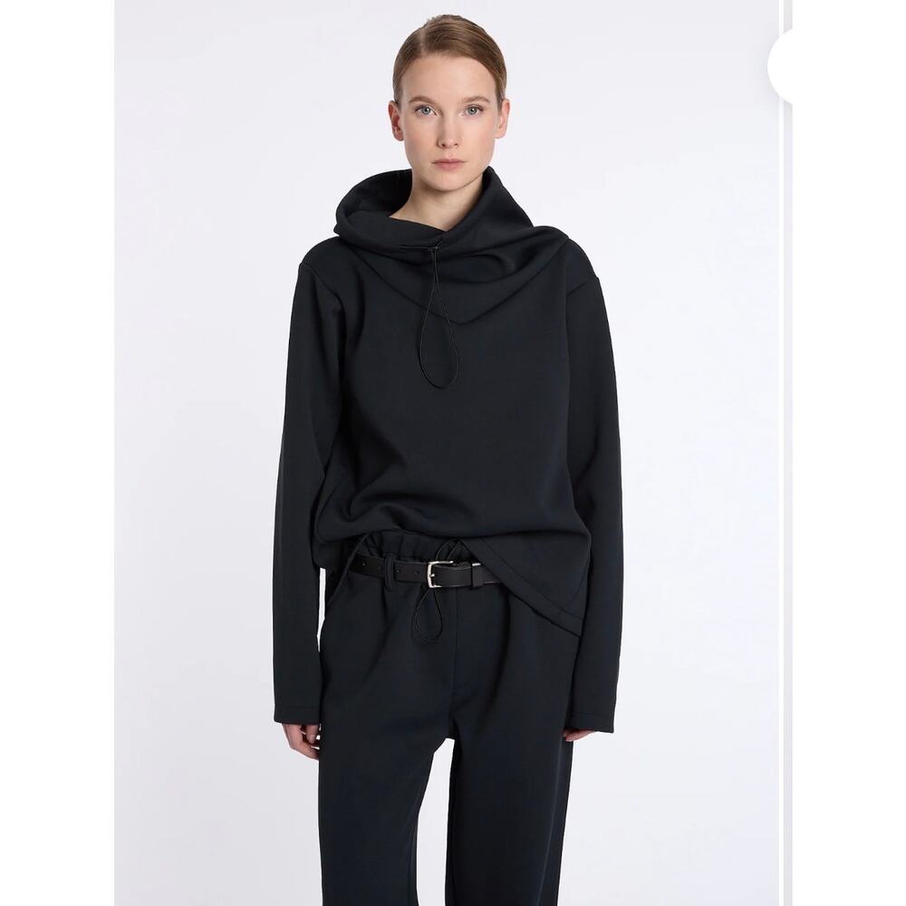 Lis Lareida Mica Scuba Top Sweatshirt in Black XS